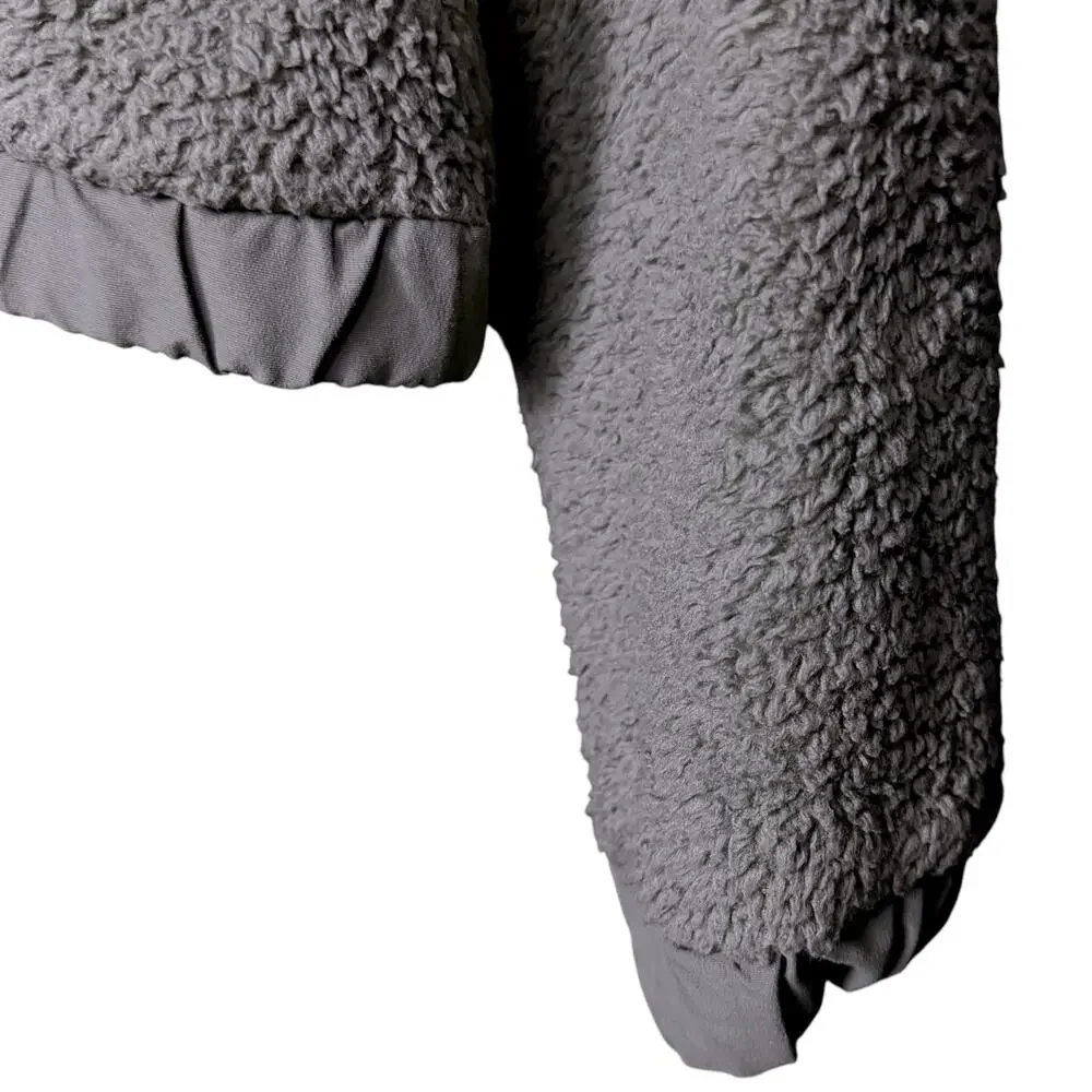 Vuori Women's Size Medium Gray Fleece Cozy Sherpa Full Zip Jacket Workout Run - Picture 5 of 10